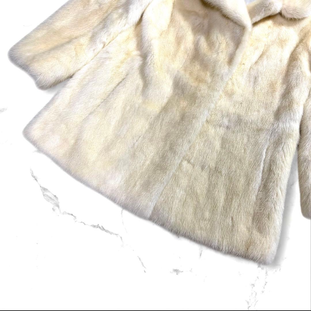 美品✨ ROTINY パールミンク ファーコート ハーフ丈 なめし柔らか M