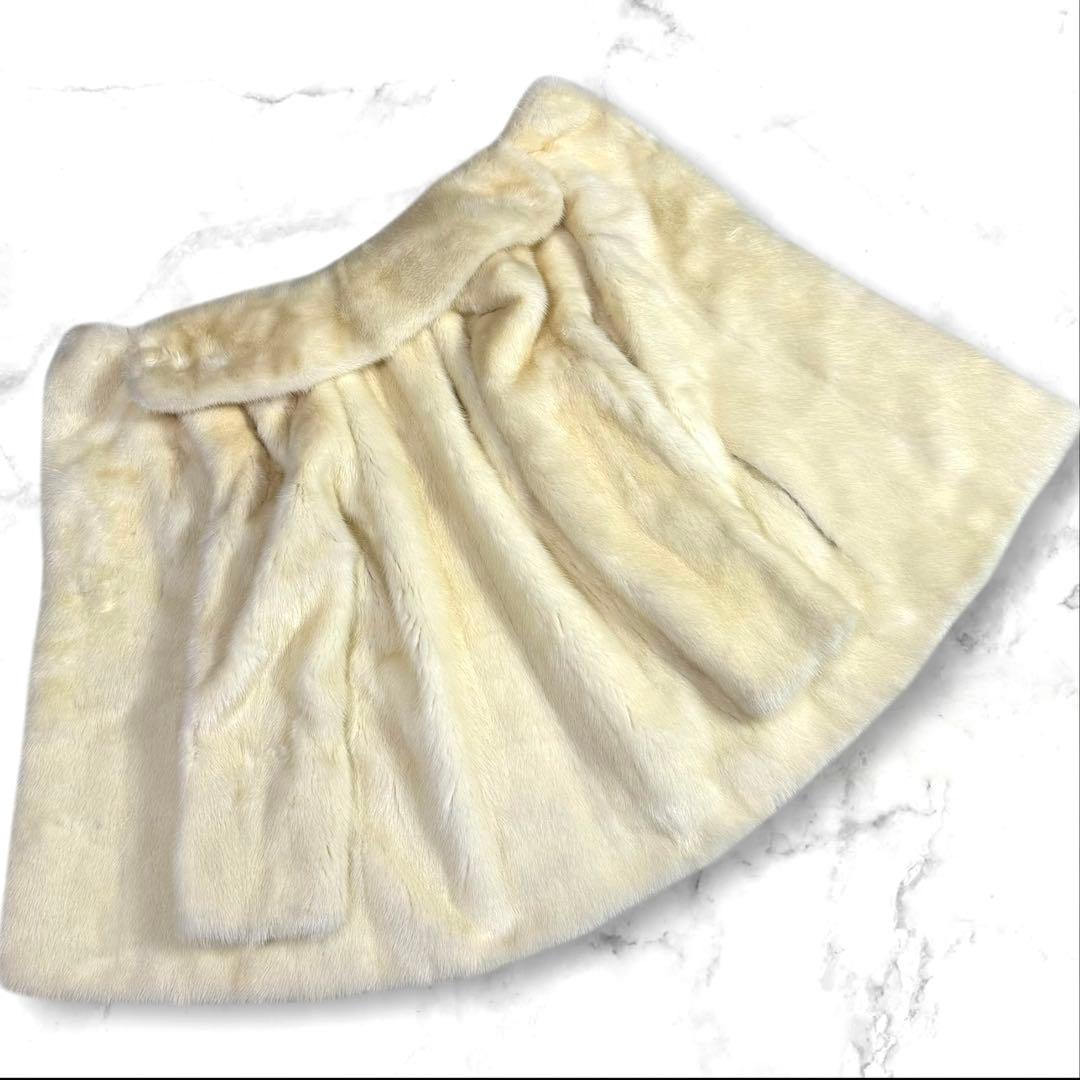 美品✨ ROTINY パールミンク ファーコート ハーフ丈 なめし柔らか M