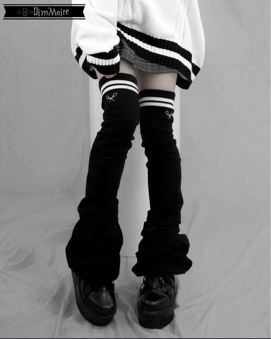 DimMoire 黒 ニーハイ レッグウォーマー
