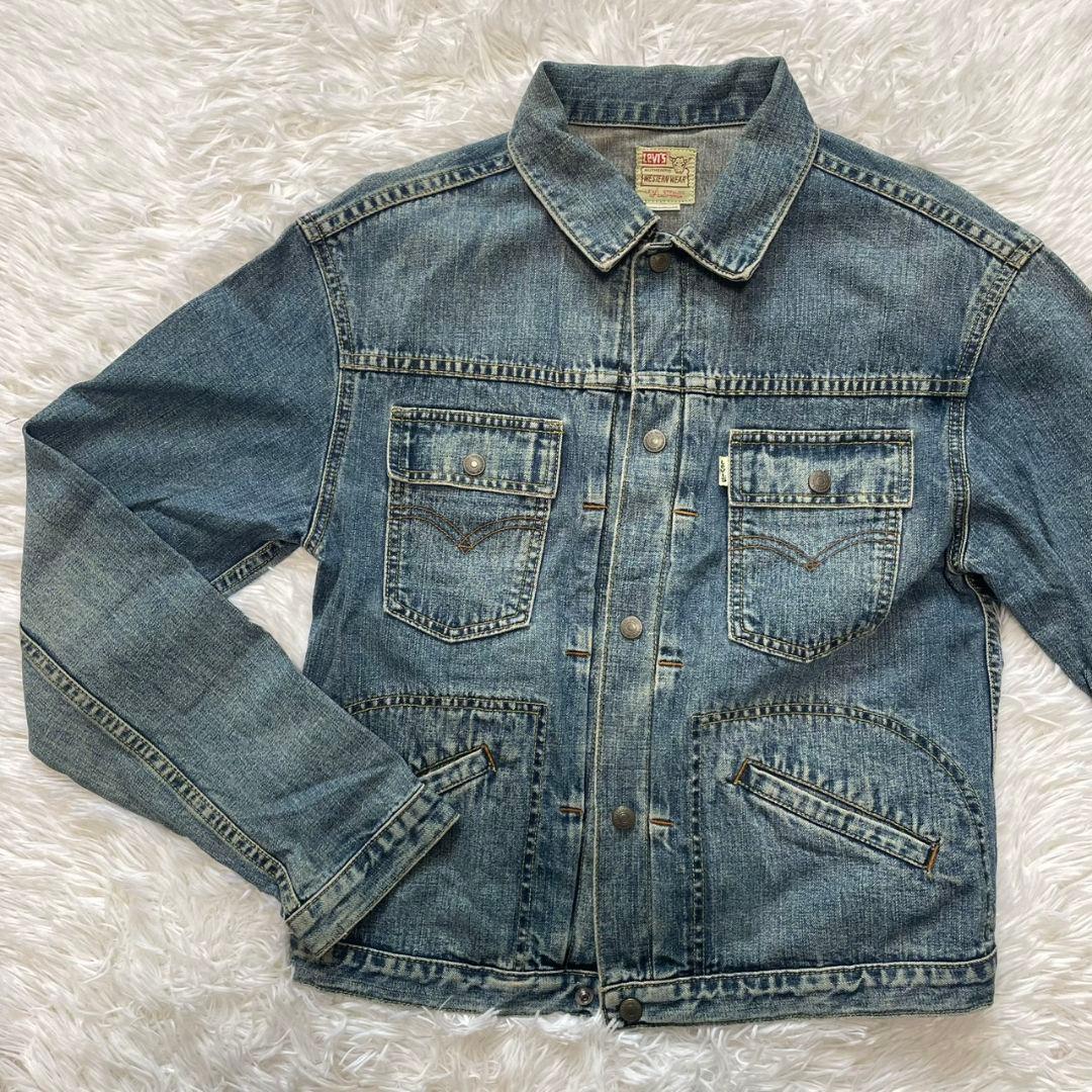 【レア】Levi's ショートホーン デニムジャケット　Lサイズ