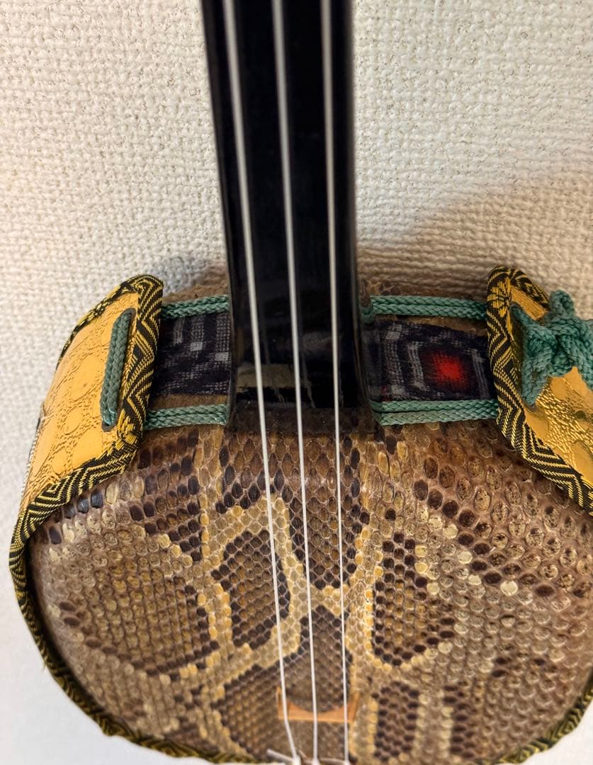 沖縄三線　蛇皮　本皮　スマートカラクイ