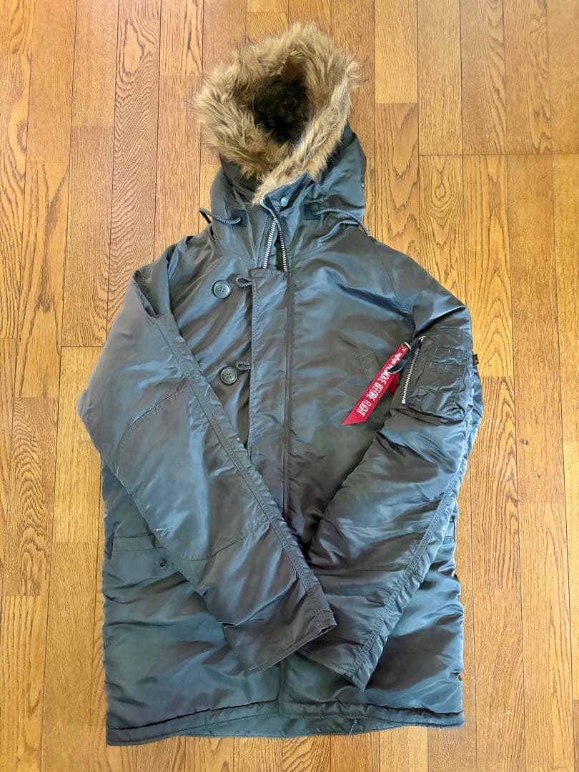 【美品】ALPHA アルファ ミリタリージャケット(ビンテージグリーン)