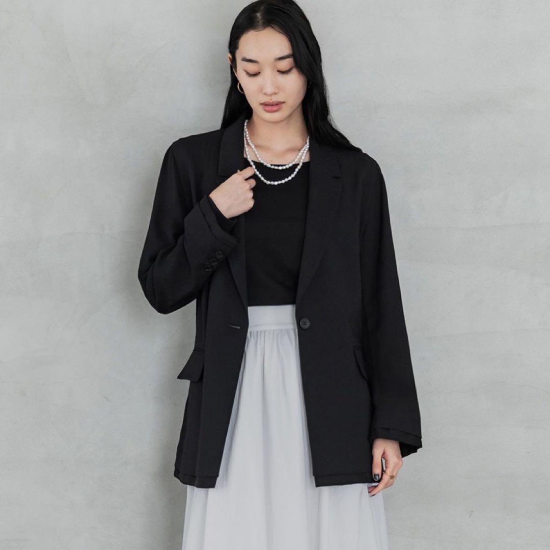 【レア✨️】Crewre クルーレ レイヤード シアー ジャケット ブラック