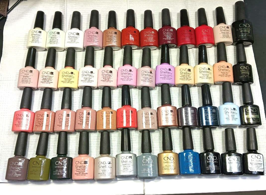 【まとめ売り】CND シェラック ジェルセット 48本＋カラーチャート2種類付き