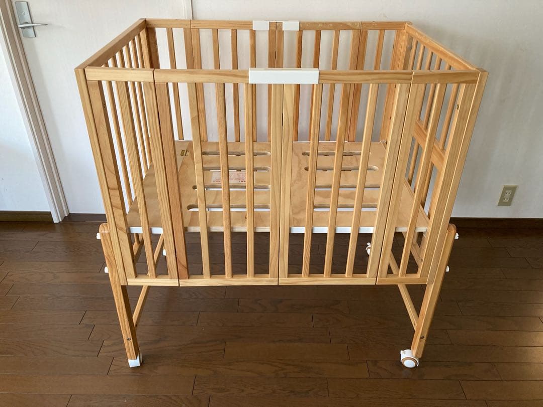 [のっちゃん]大和屋パタンIIミニベビーベット　＊布団あり　＊引き渡し可