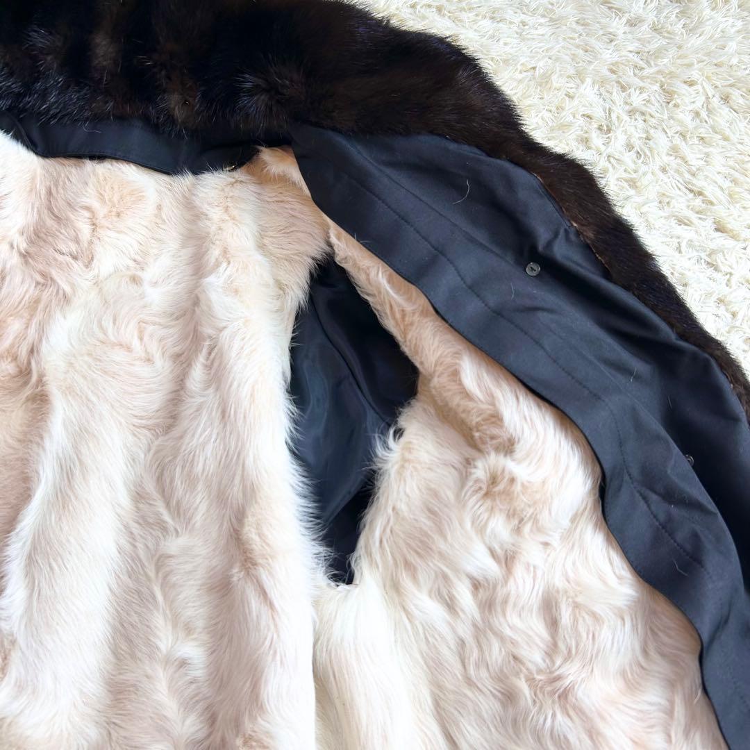 【極美品✨️希少カラー】カネボウシルク 高級 ミンク ラム コート毛皮 XL