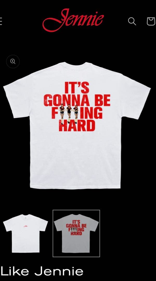 トップス Like Jennie Statement Tee Red