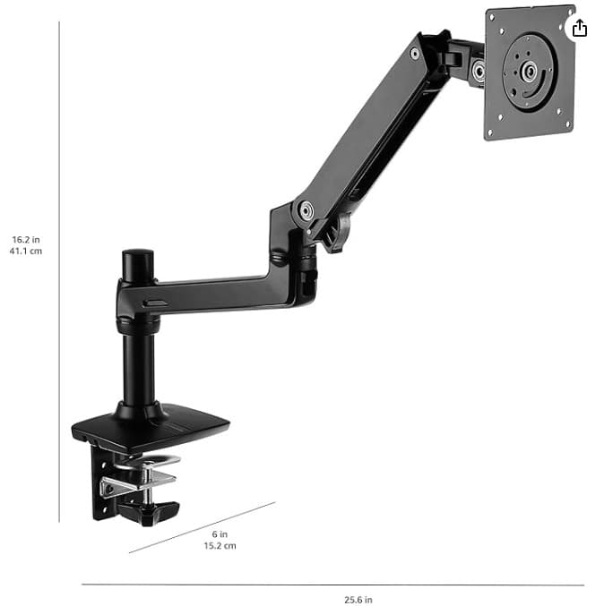 未使用Amazonベーシック デスクマウントシングル-ディスプレイ32インチまで