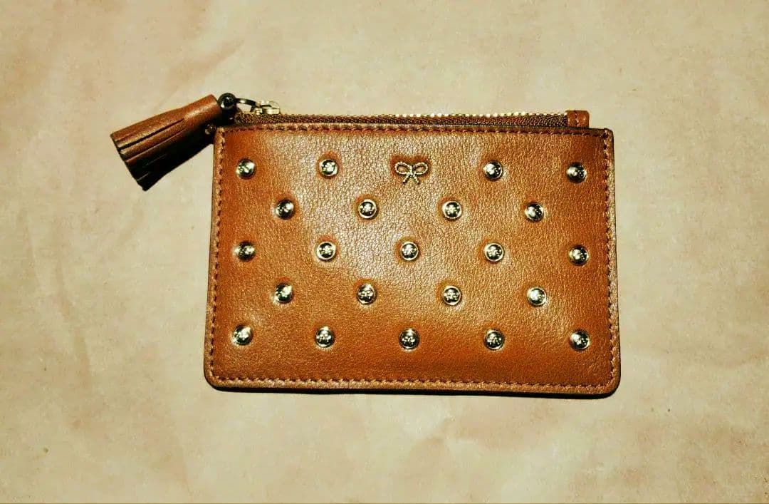 値下げ中！【未使用】アニヤハインドマーチ　ブラウン スタッズ　ケース