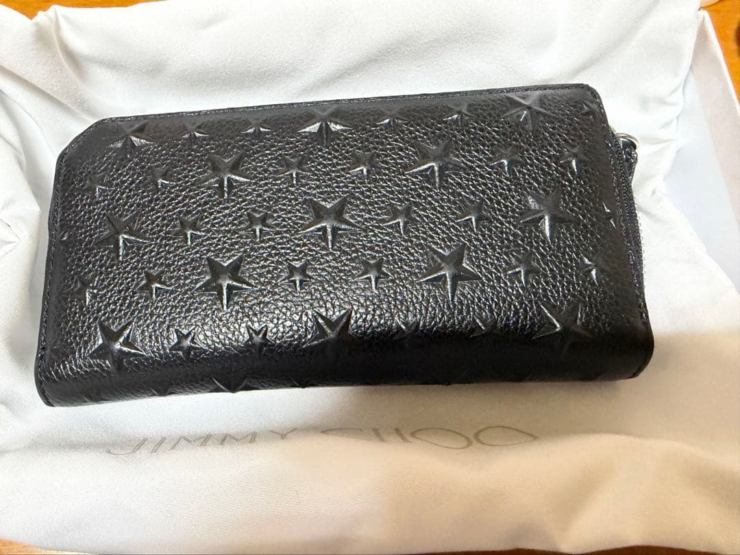 即発送！JIMMY CHOO CARNABY/S ブラック 長財布