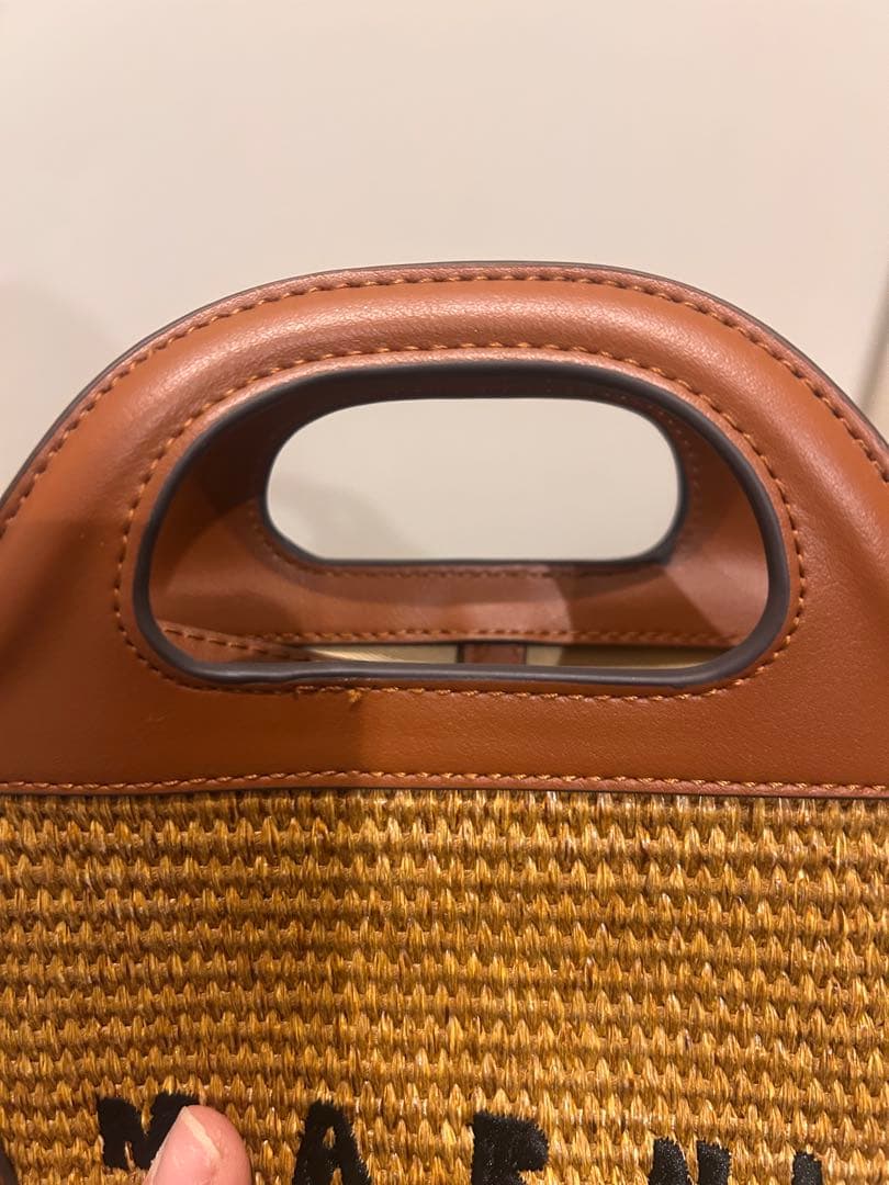 N*エ様 MARNI バスケット型ショルダーバッグブラウン