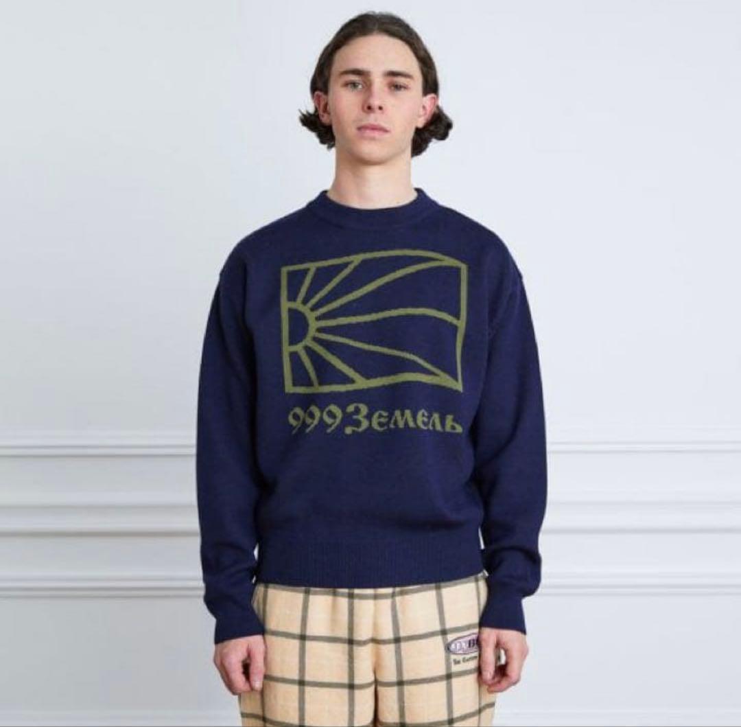 Rassvet ウール ニット セーター　L ネイビー