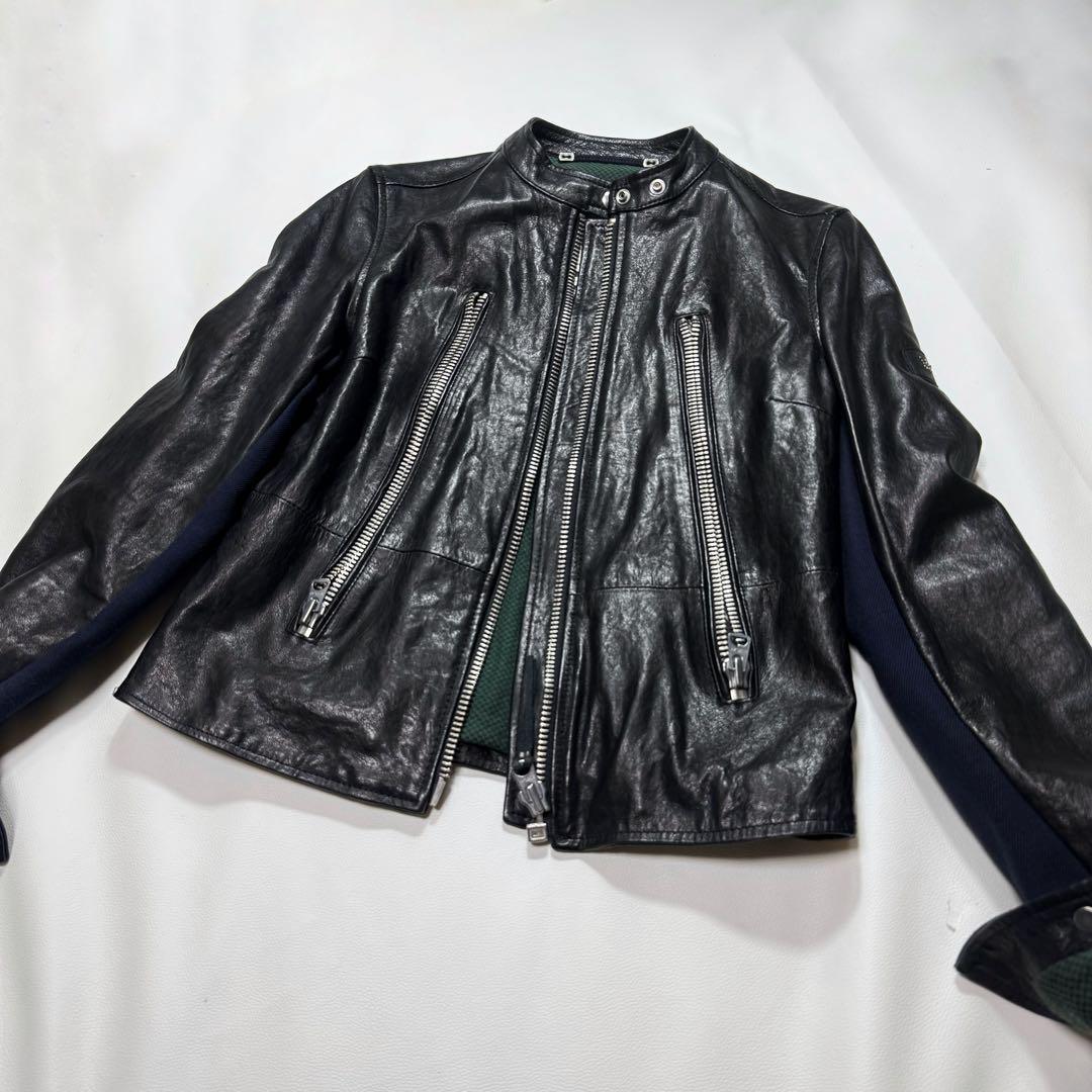 リプレイ REPLAY カウレザー 八の字ライダース シングル Sサイズ