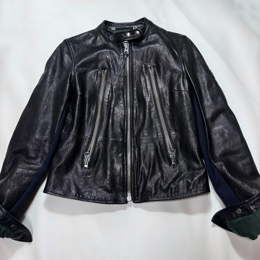 リプレイ REPLAY カウレザー 八の字ライダース シングル Sサイズ