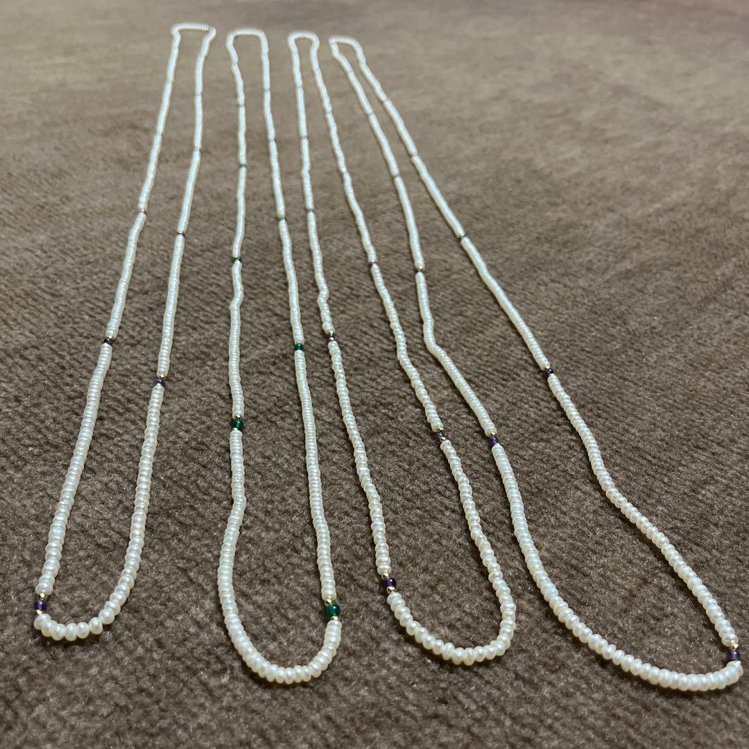 ホワイトパール ネックレス 4本セット
