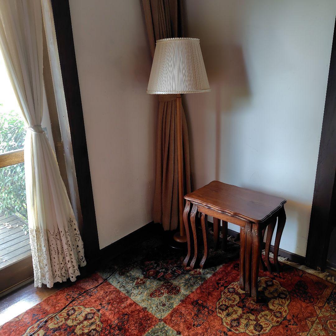 アンティーク　イギリス　猫足ネストテーブル　サイドテーブル