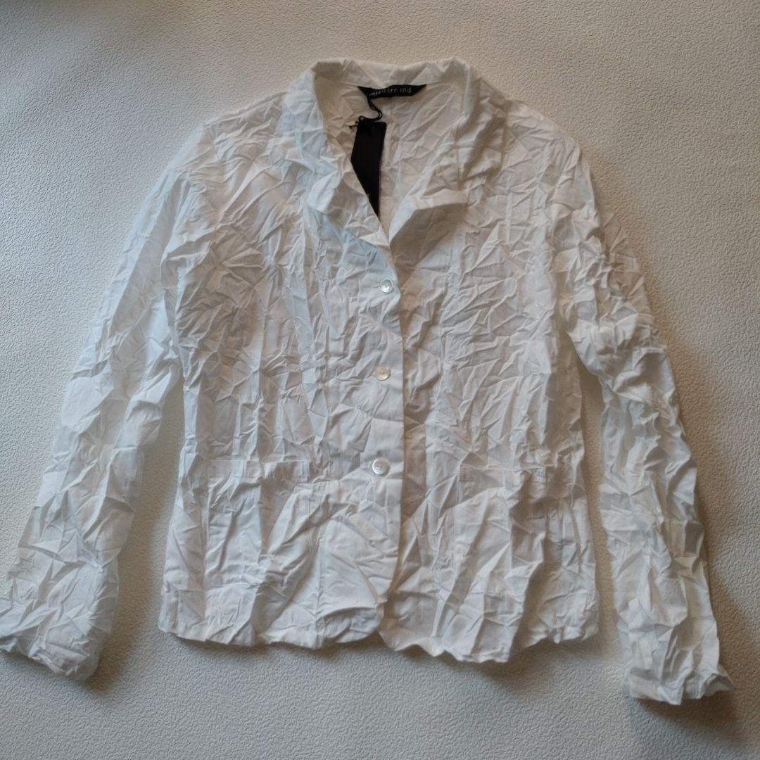 新品mizuiro ind ホワイトシワ加工 テーラードジャケット