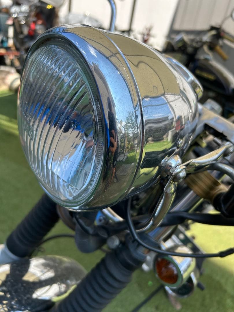 yb125sp ステー付きデイトナ製ビンテージスモールヘッドライト