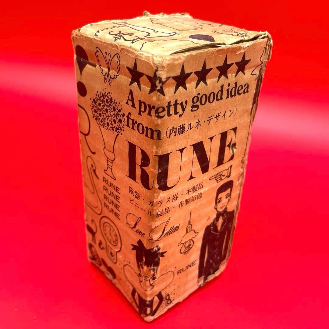 希少　箱付き　内藤ルネ　ピエロ　陶器製　置物　貯金箱　昭和　レトロ