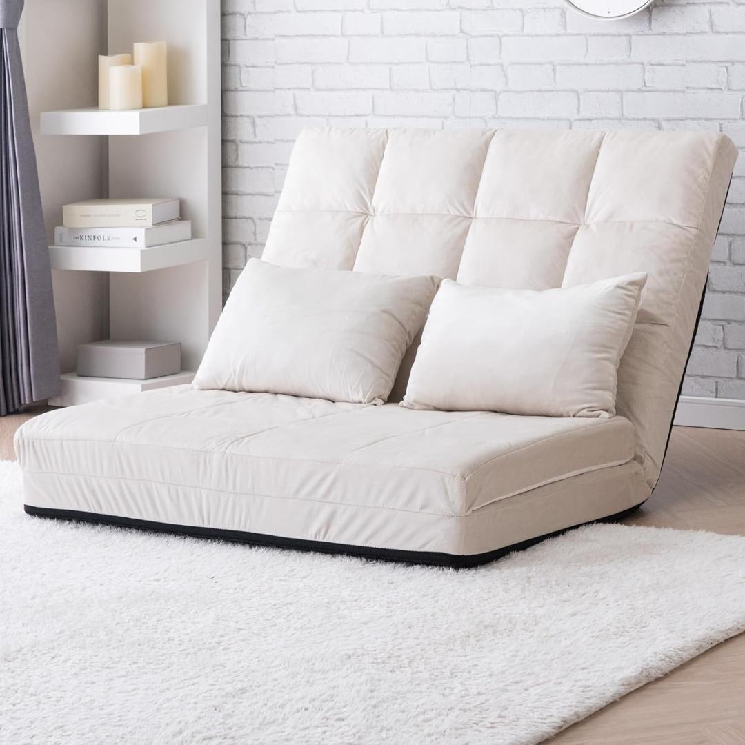 未開封 タンスのゲン ソファーベッド3WAY2人掛け 幅100cm　アイボリー