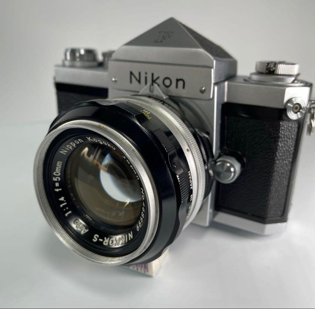 SALE[中古美品]ニコンＦ　アイレベルニッコ-ルSオ-ト1：1.4 50mm付