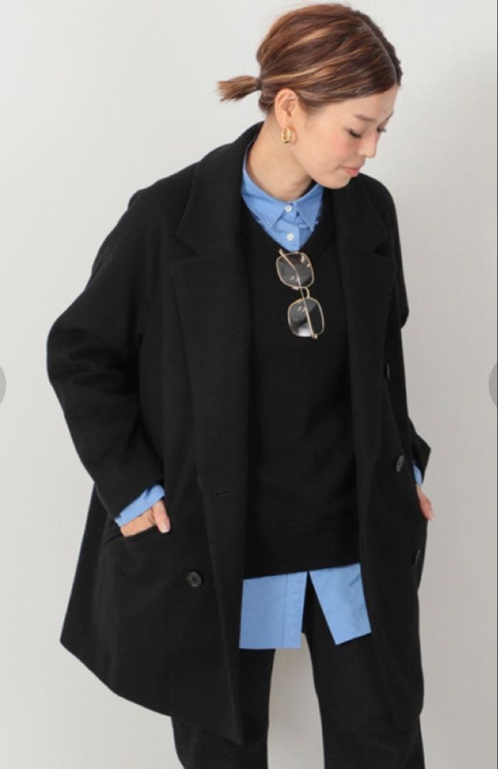 Deuxieme Classe Short Double コート　 カシミヤ混