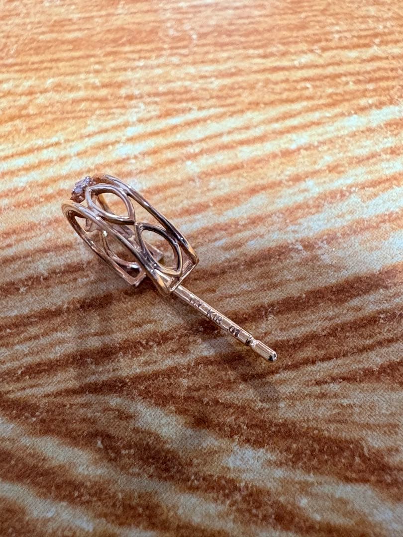 ひなあさひ　K18/Pt リズ ピアス 片耳用