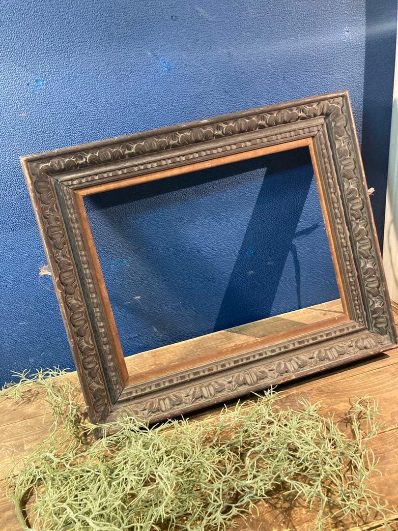 D 額縁　アート　アンティーク調　ヴィンテージ　木製　木枠　ブラウン　茶系