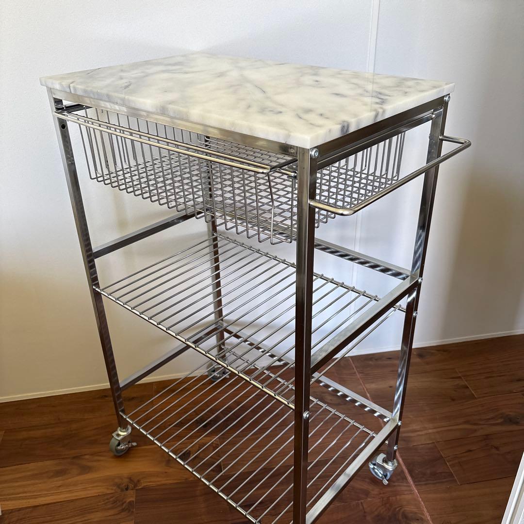 アスプルンド マーブルトップトローリー L キャスター付き キッチンワゴン