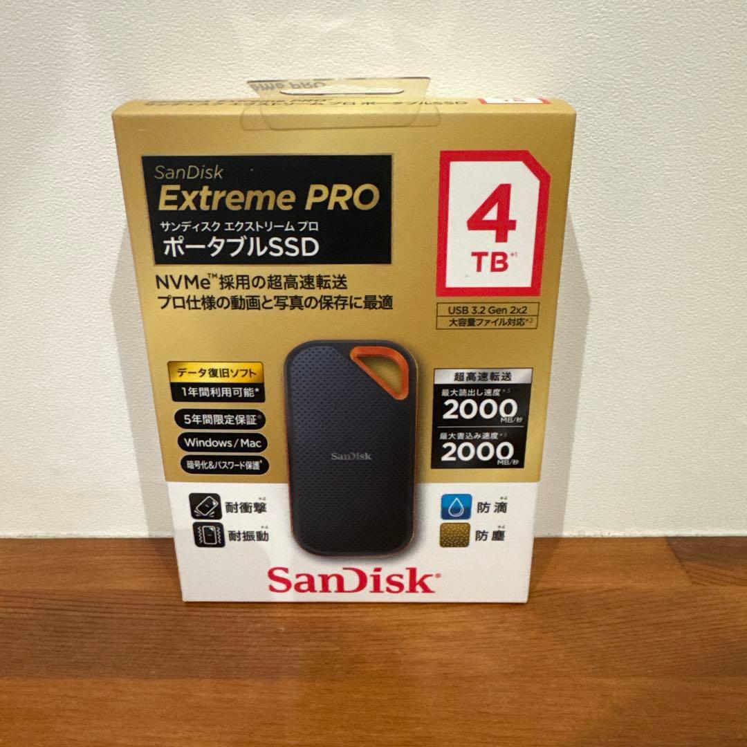 【新品未使用】SanDisk Extreme PRO ポータブルSSD4