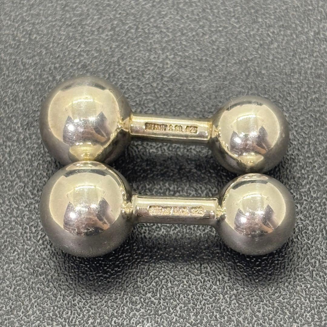 ティファニー カフスボタン ダンベル型 カフリンクス ボール 925