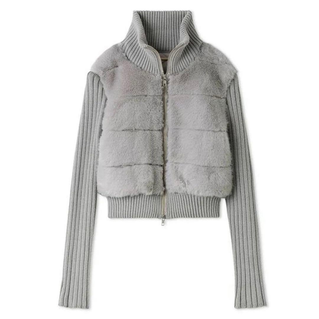 SNIDEL ファーニットブルゾン