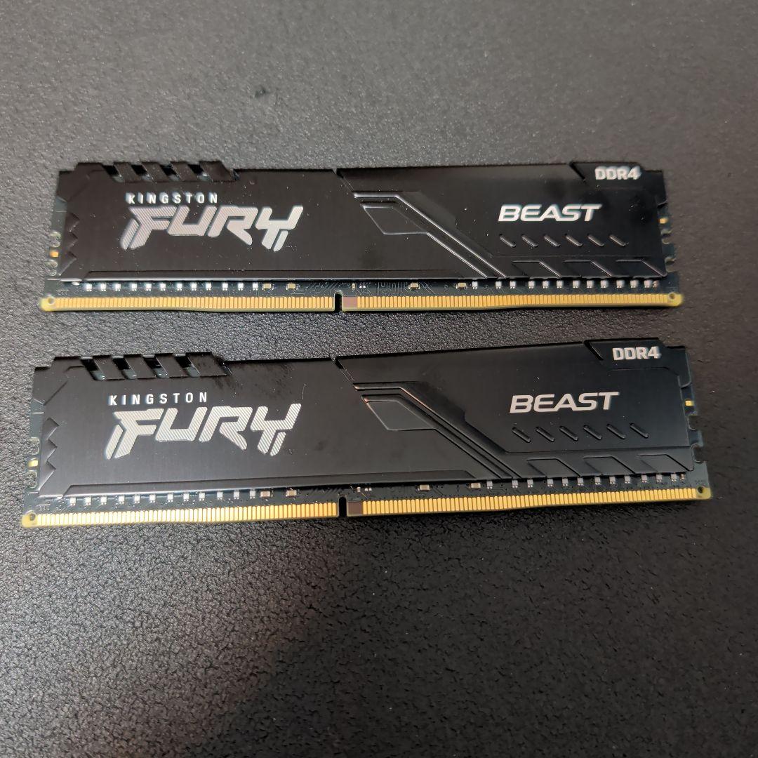 メモリー Kingston Fury Beast DDR4 3200 16GBx2 RAM