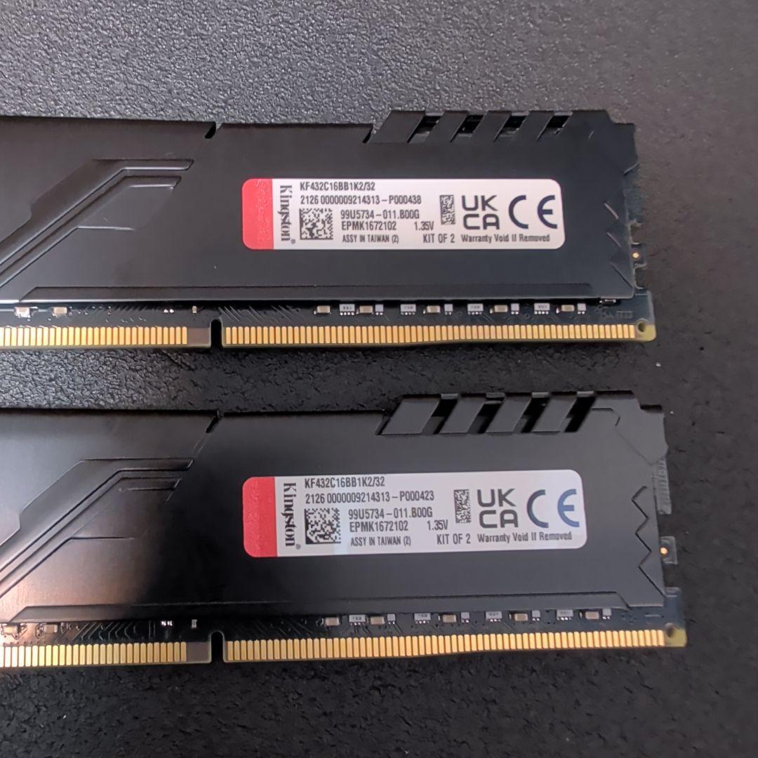 メモリー Kingston Fury Beast DDR4 3200 16GBx2 RAM