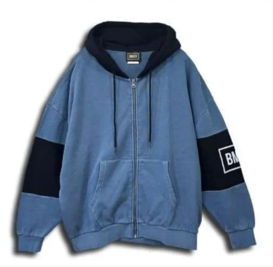 BMSGツートンジップパーカー BLUE