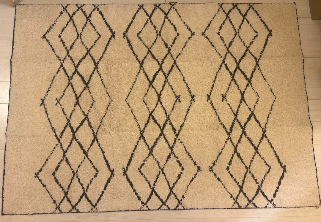 ＊いし＊【クリーニング済】unico HIMAYA ラグ200×140