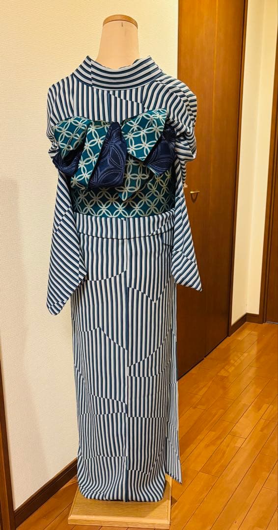 renkoさま専用★セオa紙人形シンプル素敵なストライプ夏着物