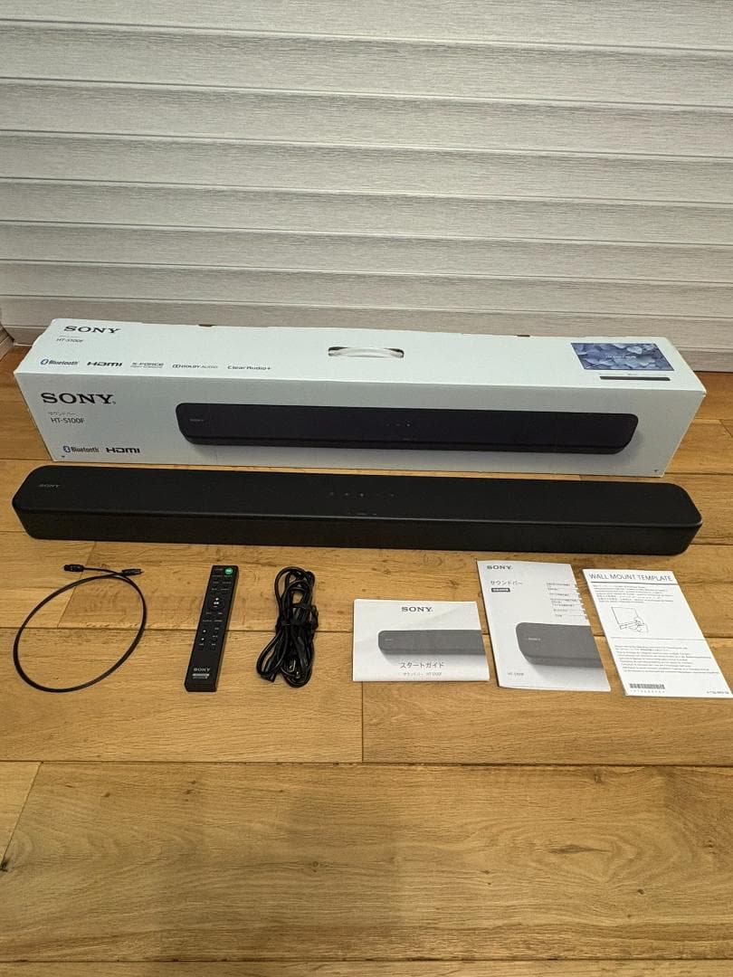 SONY（ソニー）・HT-S100F サウンドバー　※中古品