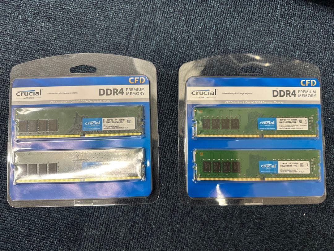 crucial DDR4 8GB 16GB メモリ4枚セット