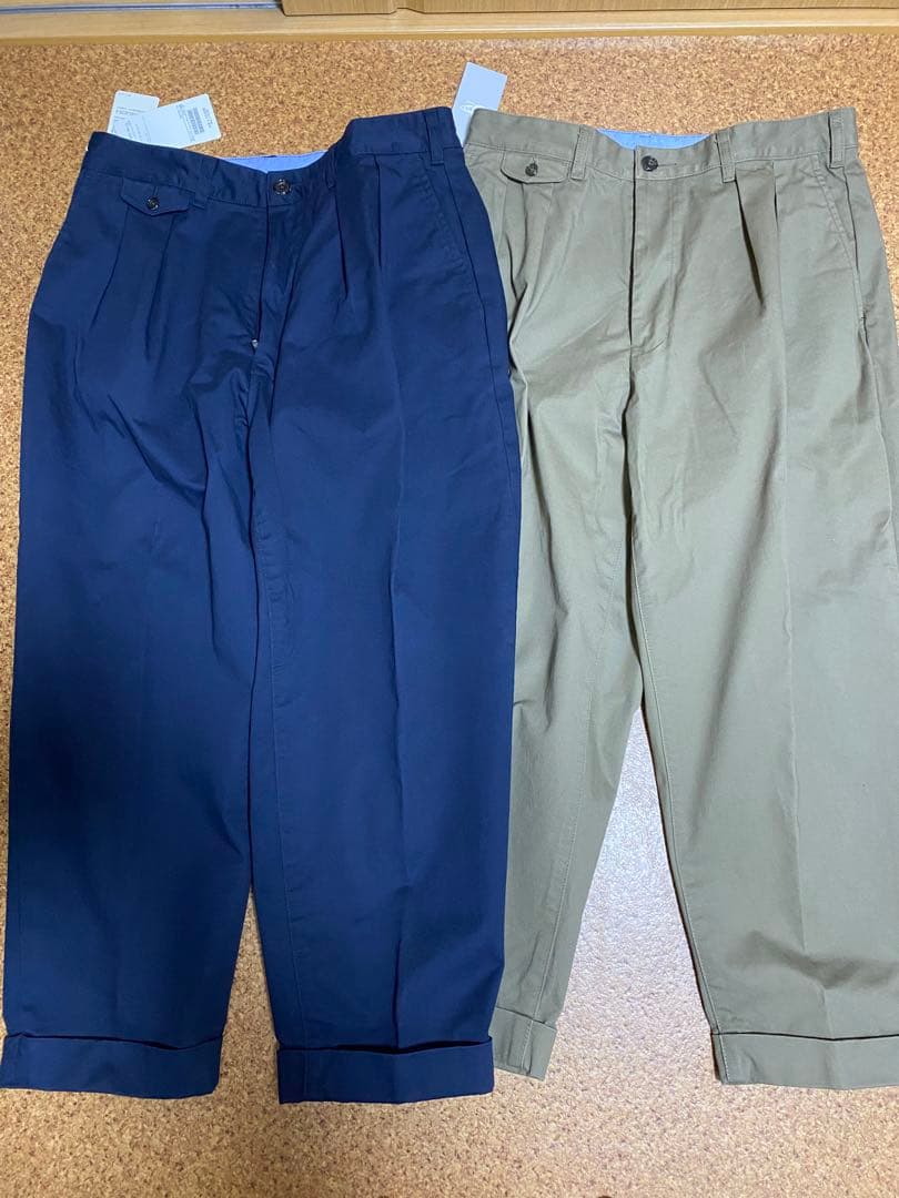 BEAMS+ 2 Pleats Tapered Twill 2本セット　未使用品