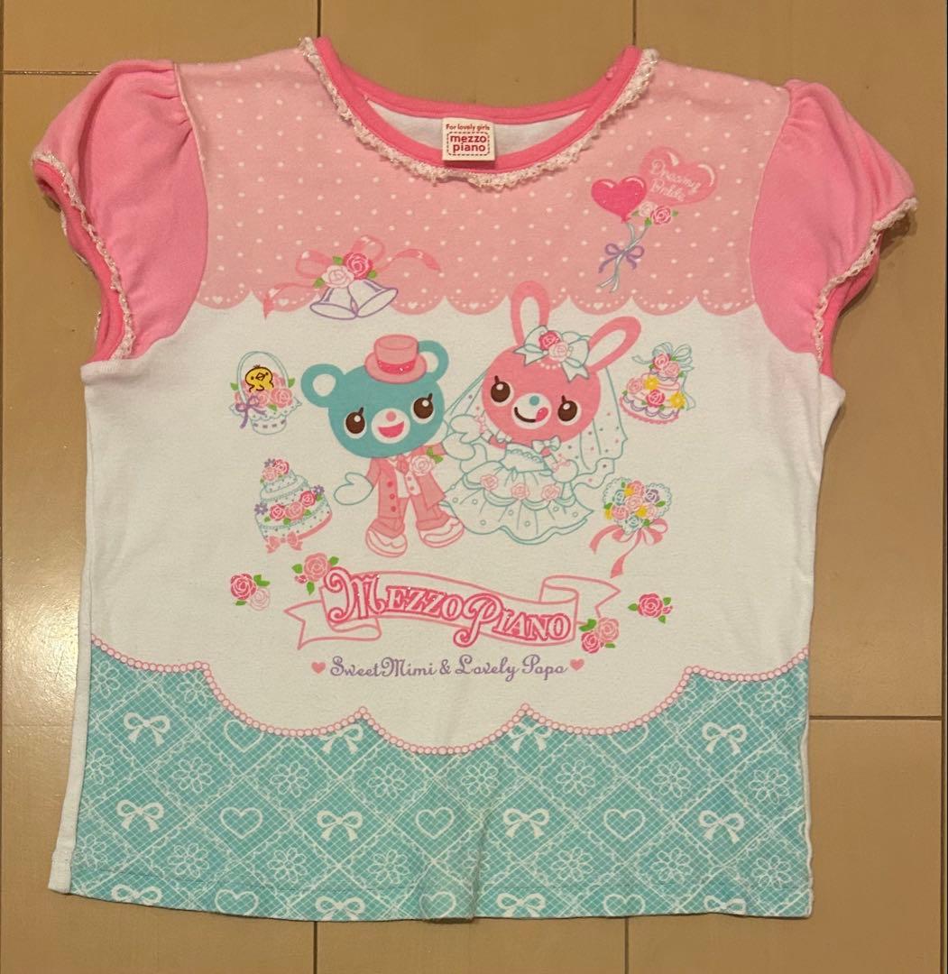 Mezzo Piano みみぽぽウエディング可愛いTシャツ 130サイズ