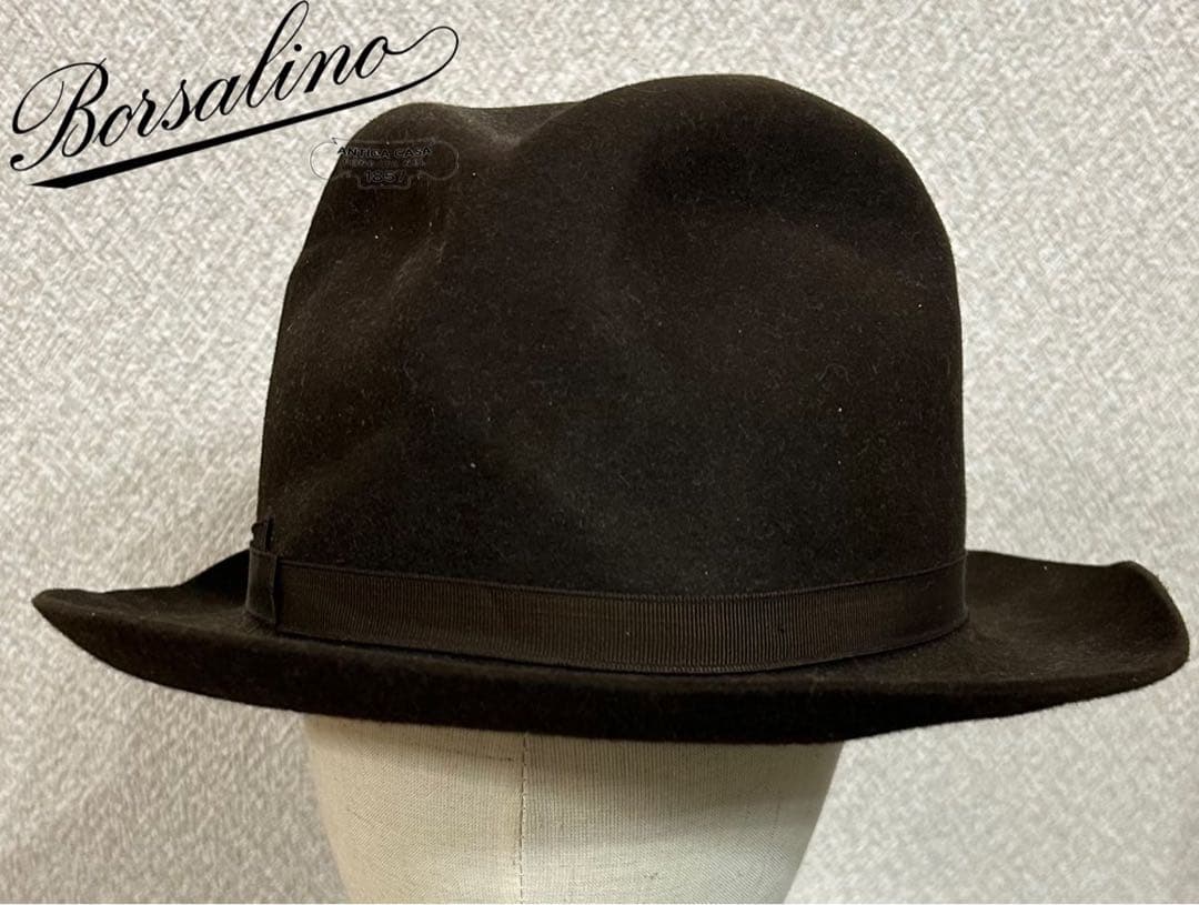 Borsalino ボルサリーノ ハット ITALY イタリア ブラウン 兎毛