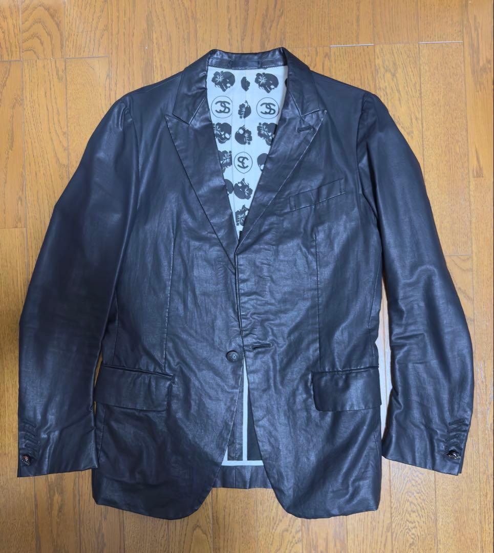 Francist MOR.K.S メンズ　フェイクレザーテーラードジャケット