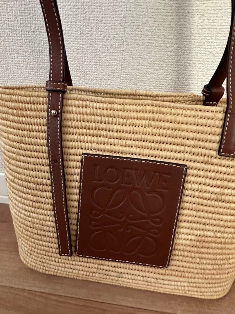 LOEWE ラフィアカゴバッグ