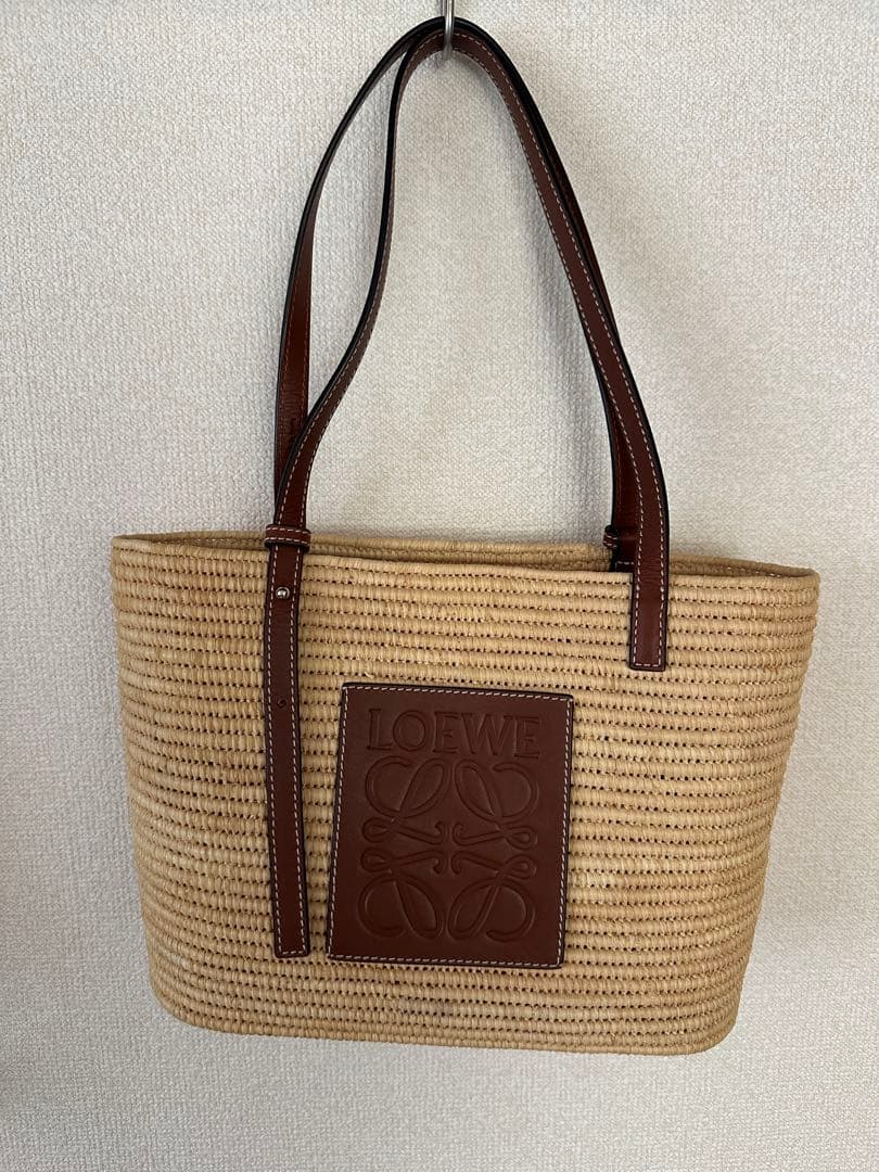 LOEWE ラフィアカゴバッグ