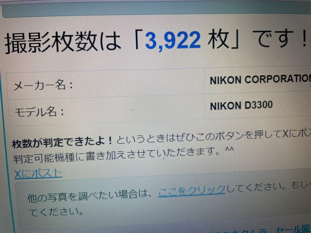 【ニコン】Nikon D3300 ボディ　おまけレンズ