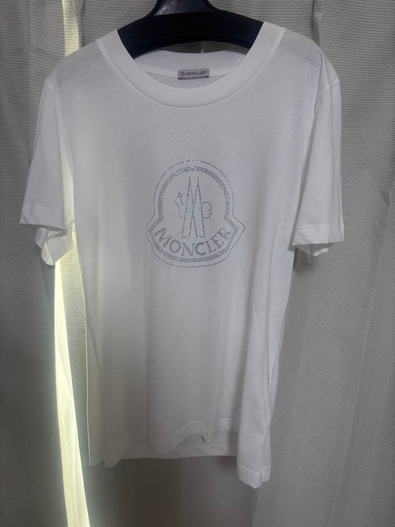 MONCLER ホワイト ロゴ Tシャツ