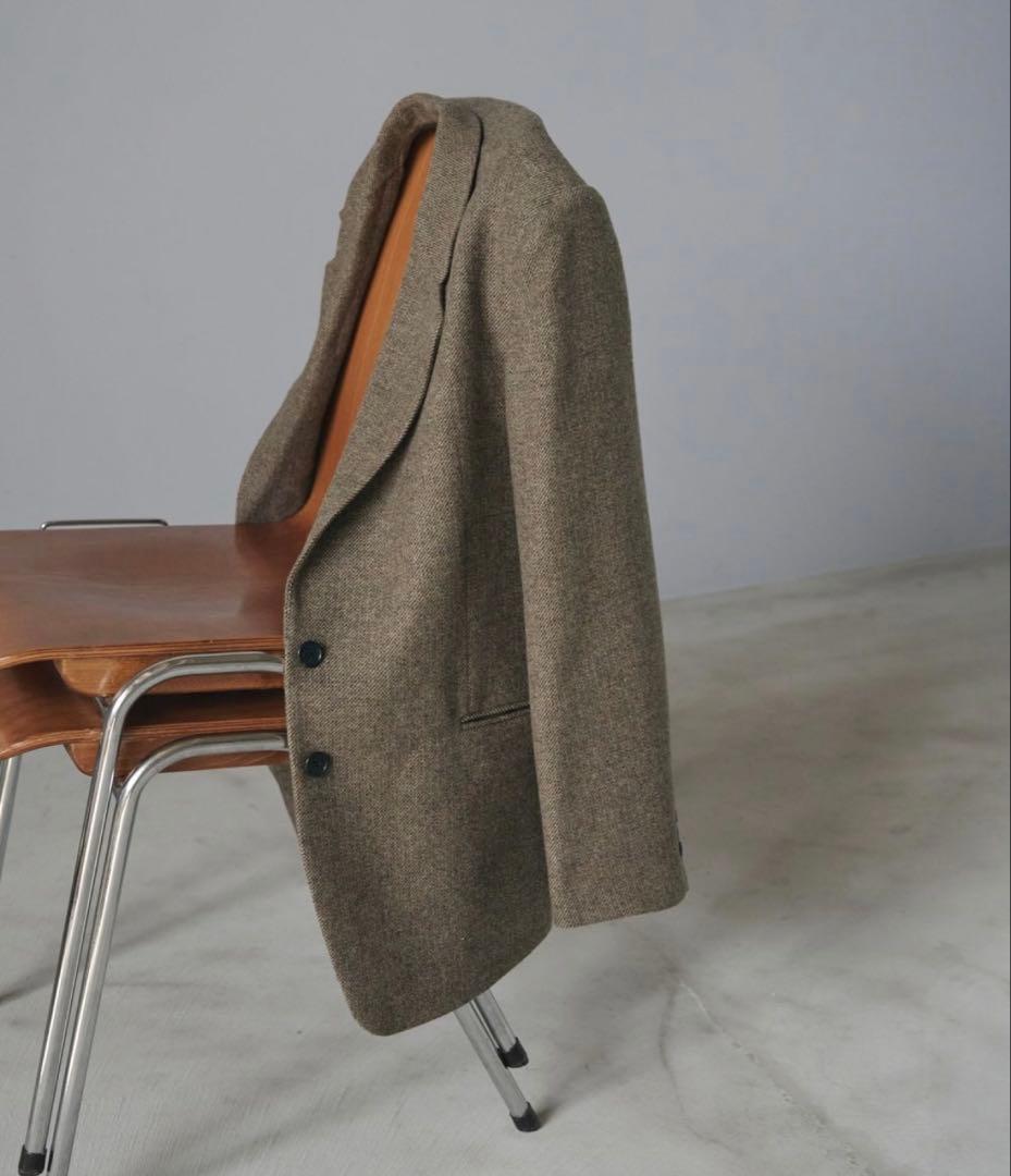 anukeヘリンボーンウールジャケット【ベージュ・サイズ38】