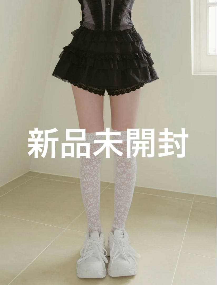 新品未開封　Darich ダーリッチ　ミックスフリルミニスカート　ブラック