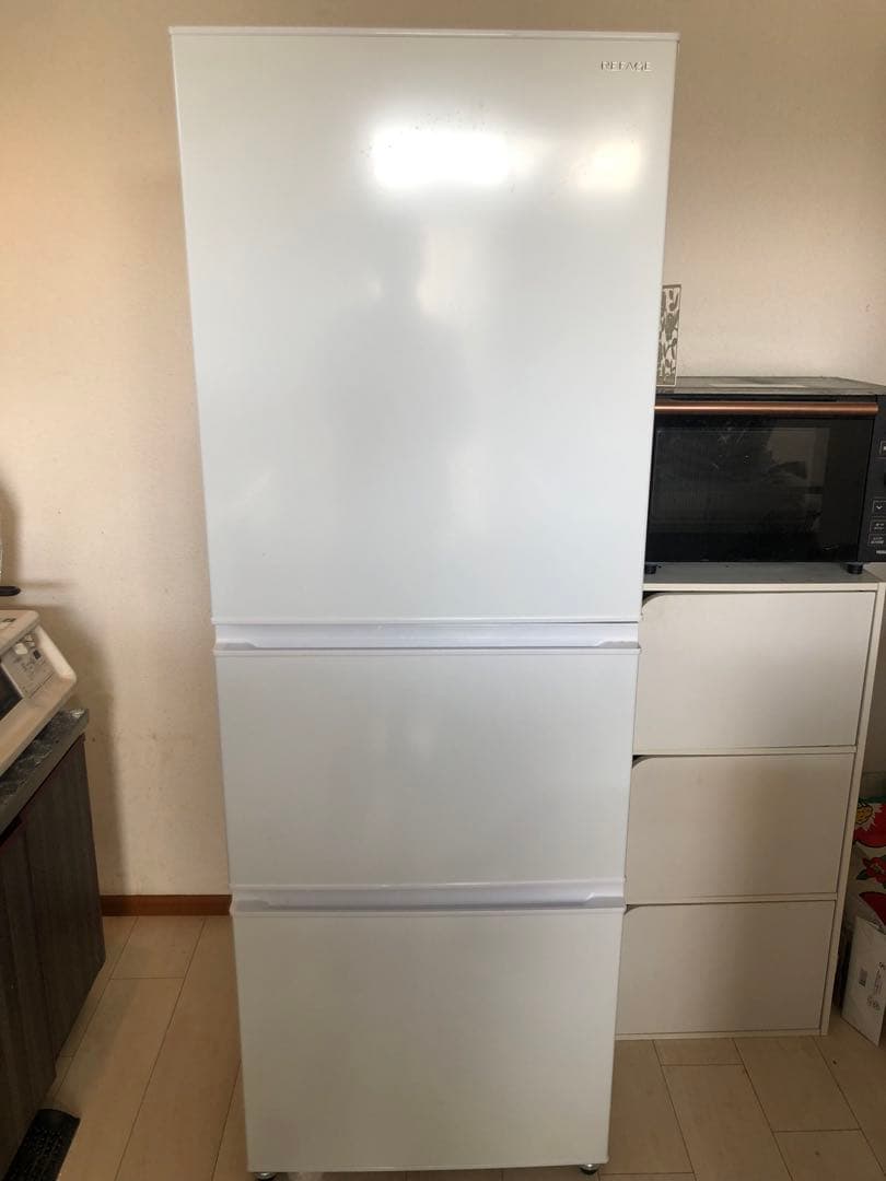 ホワイト 3ドア冷蔵庫